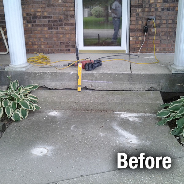 Cleveland West Concrete Step Repair - Before